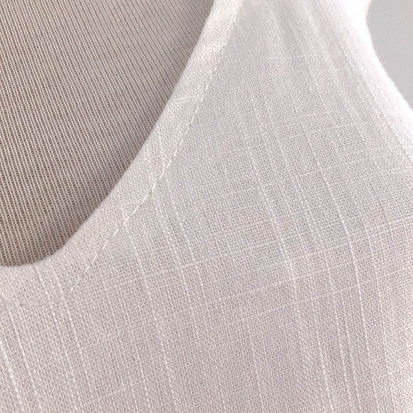 Relaxed linen-look dress with double frilled hem SIZE 10 by Yours Truly - Picture 8 of 9